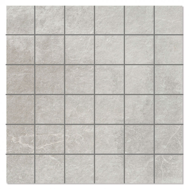 Mosaik Klinker Kinnekulle Grå Matt-Relief 30x30 (5x5) cm-0